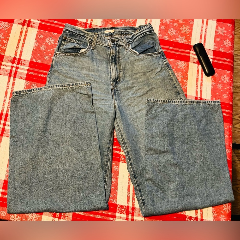 Levi's Sky Blue Wide Leg Jeans